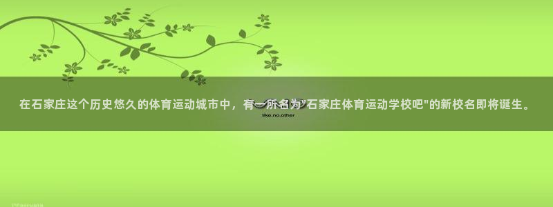 在石家庄这个历史悠久的体育运动城市中，有一所名为\